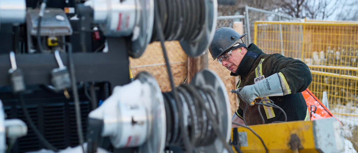 ATCO employee with hard hat