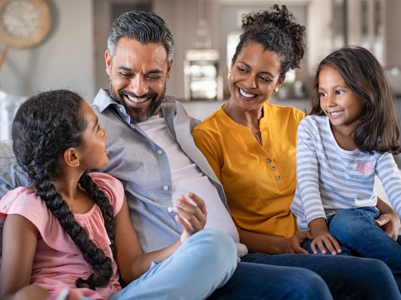 Family smiling